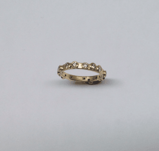 Diamond and 18 carat yellow gold eternity ring